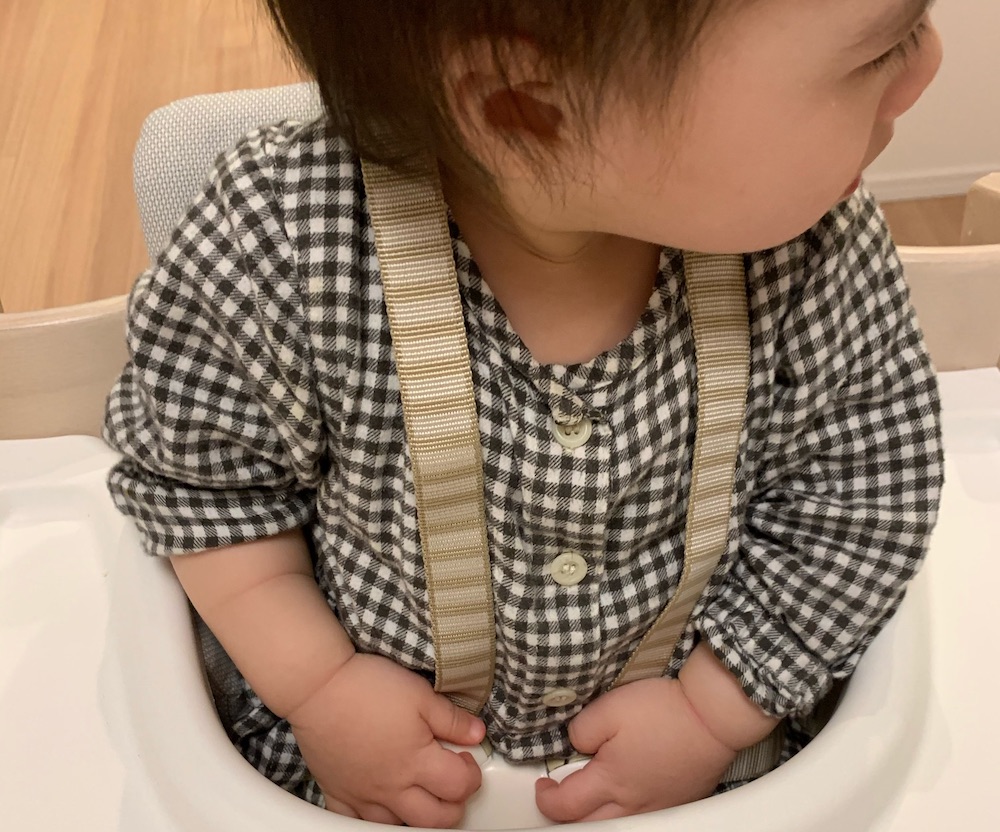 ストッケ のハーネスは子供が大人しく座ってくれる