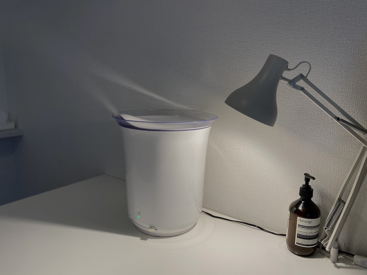 ブルーノのバケツ式加湿器がすごく使いやすい