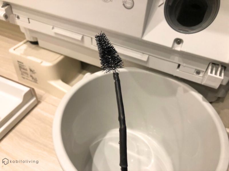 Panasonic洗濯機U11排水エラー対応にブラシを使用する
