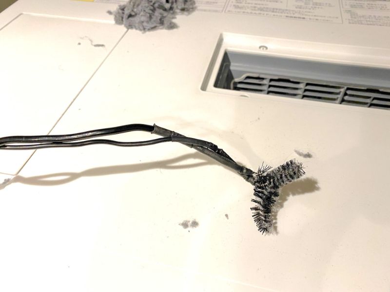 コジット毛づまりごっそりパイプ職人のブラシを工夫します