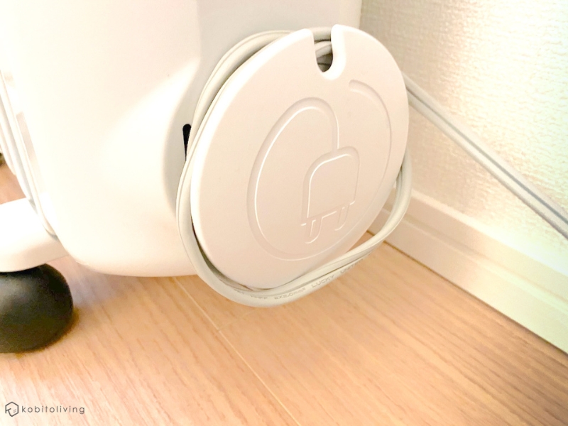 オイルヒーターのコードは丸めて収納可能