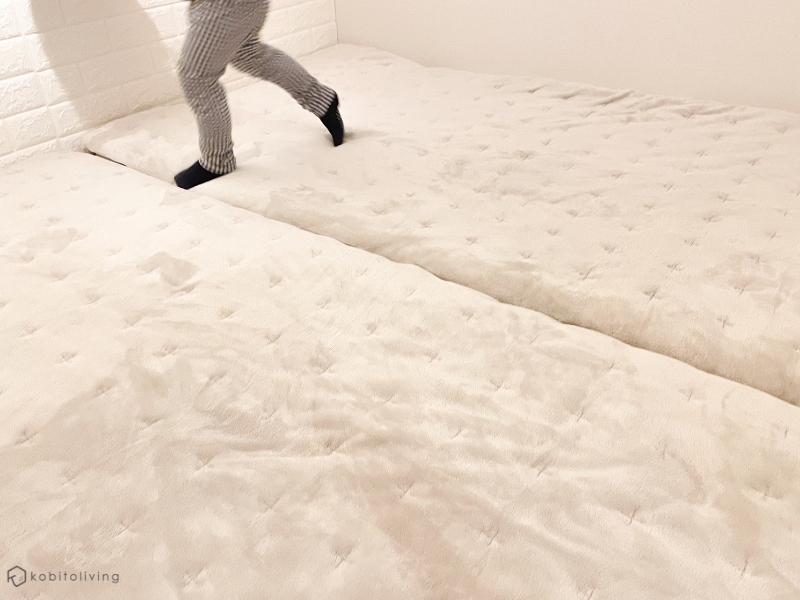 無印良品あったかシーツを敷くと